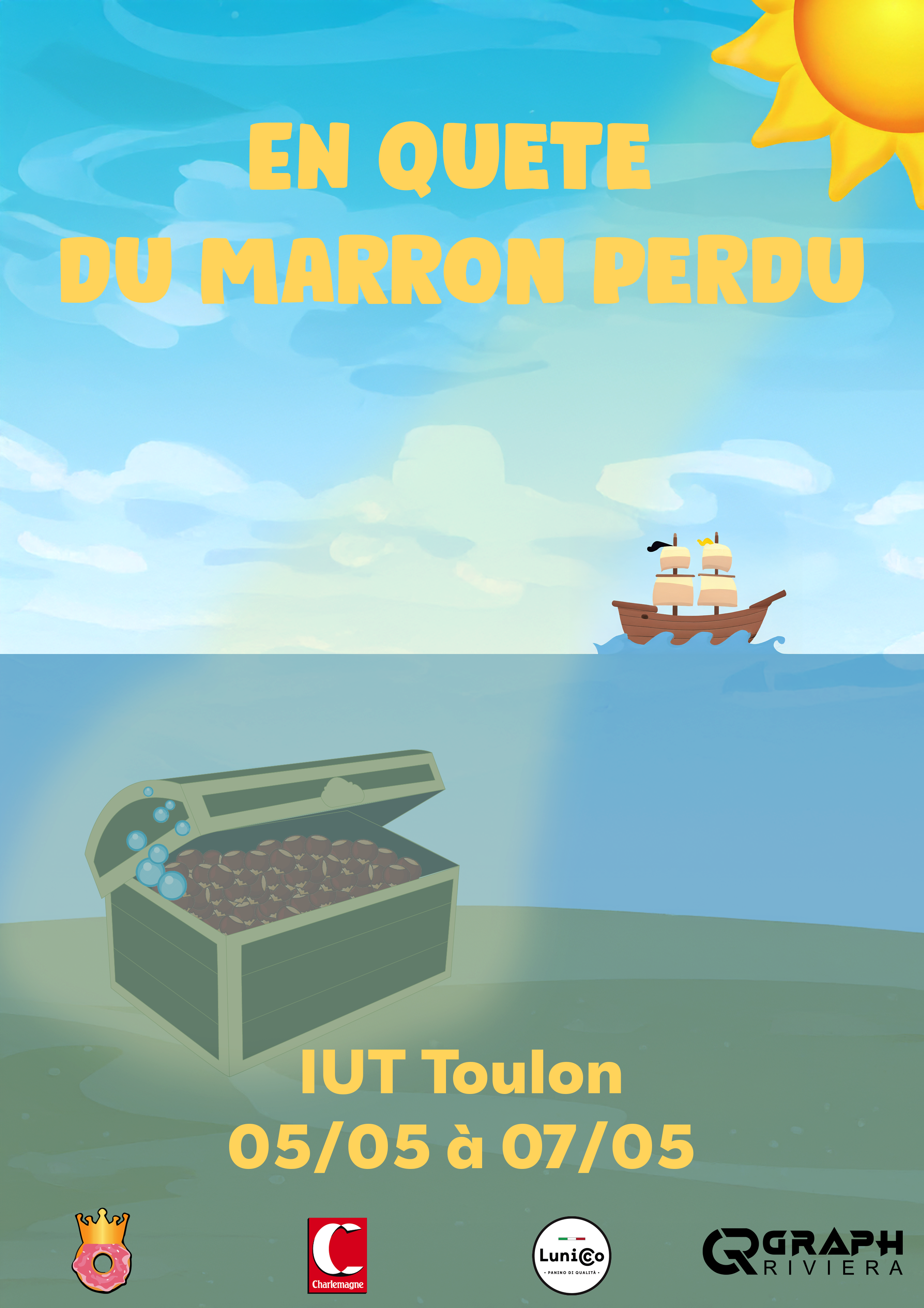 Photo du projet Affiche événementielle "En quête du marron perdu" pour GraphRiviera